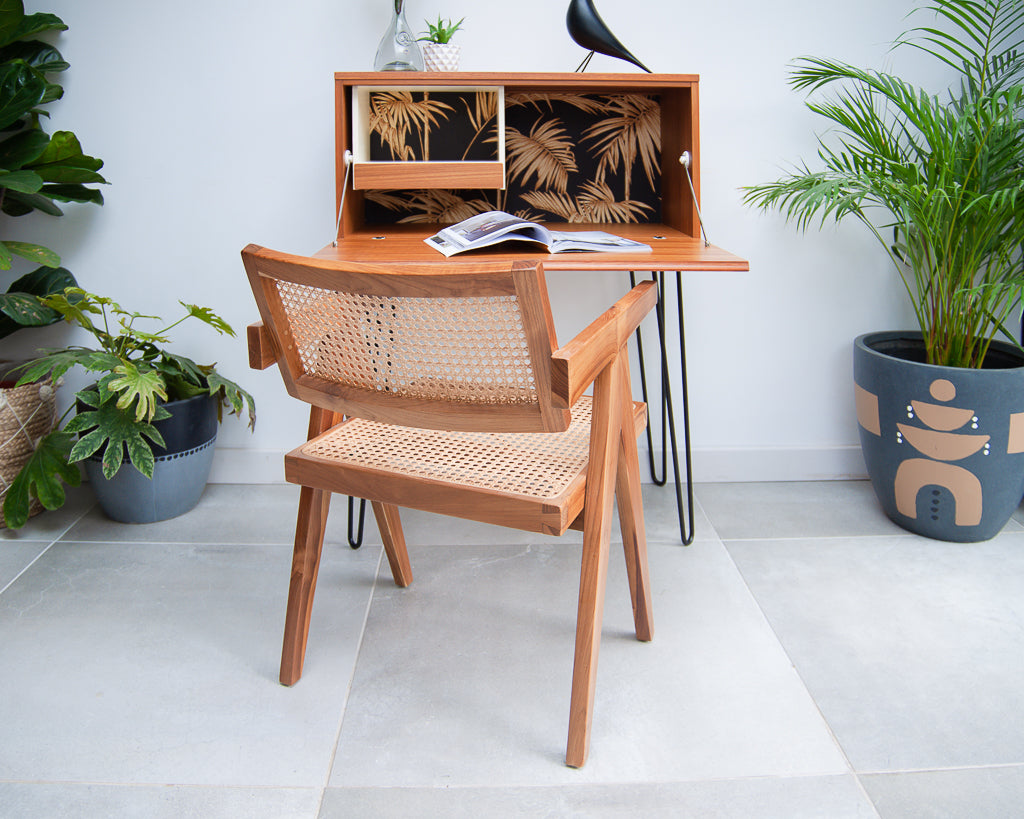 Mid Century Teak Tapley Desk Cocktail Cabinet