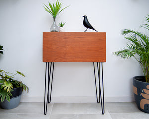 Mid Century Teak Tapley Desk Cocktail Cabinet