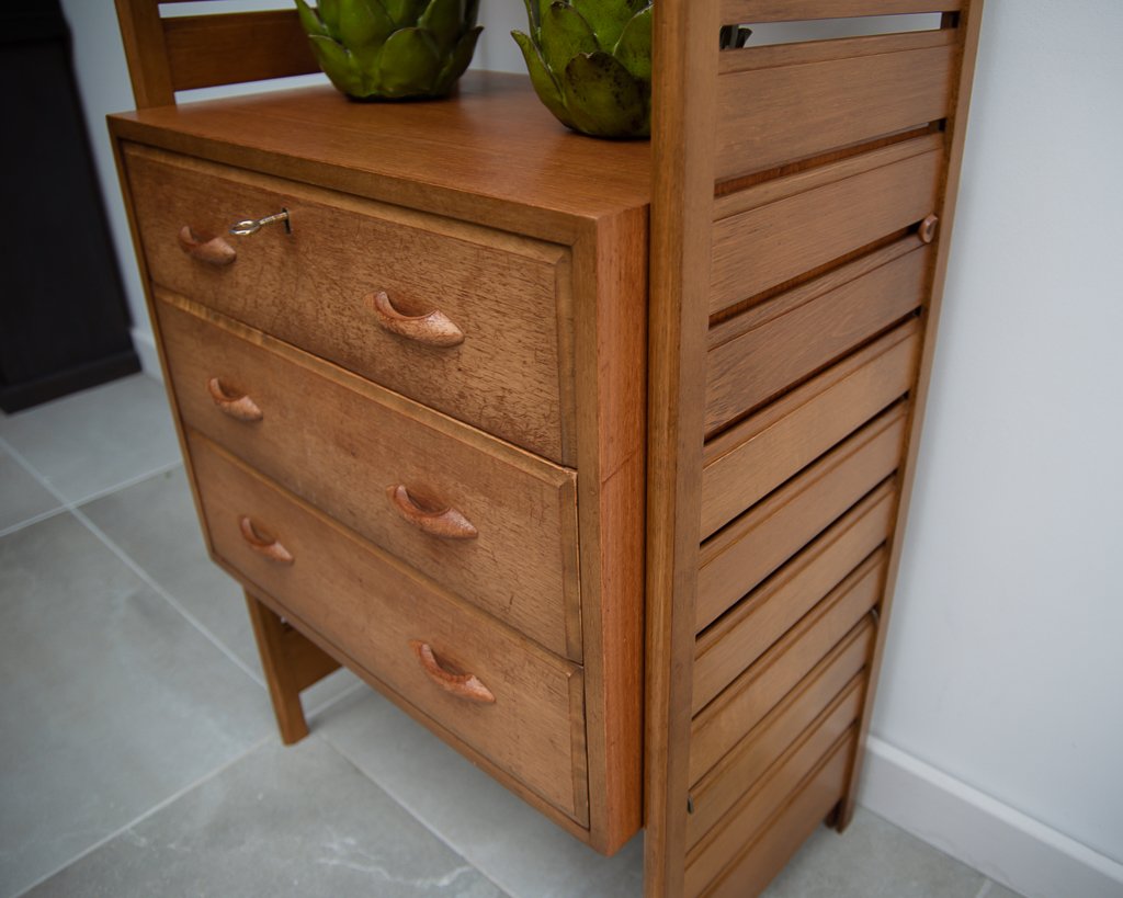 Mid Century Ladderax Teak Bookcase