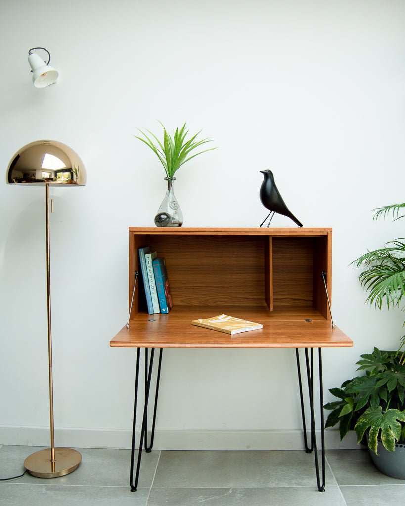 Mid Century Teak Desk / Cocktail Cabinet