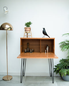 Mid Century Teak Desk / Cocktail Cabinet