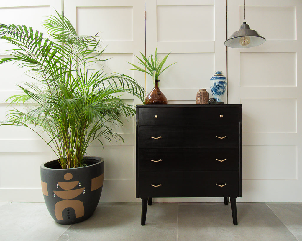 Mid Century Ebonised Chest of Drawers