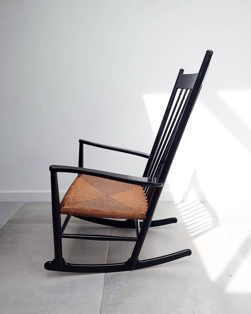 Mid Century Ebonised J16 Rocking Chair
