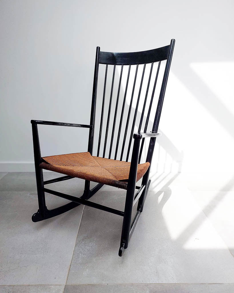 Mid Century Ebonised J16 Rocking Chair
