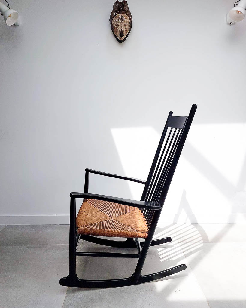 Mid Century Ebonised J16 Rocking Chair