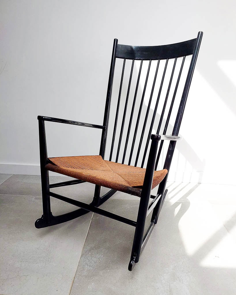 Mid Century Ebonised J16 Rocking Chair