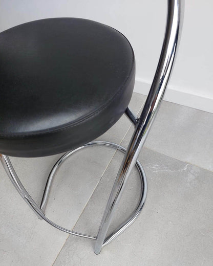 Post Modern Italian Chrome Bar / Kitchen Stools (Pair)