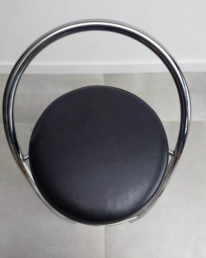 Post Modern Italian Chrome Bar / Kitchen Stools (Pair)