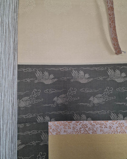 Vintage Japanese Hanging Scroll of Warriors (Boxed)