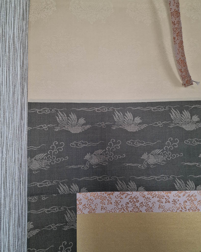 Vintage Japanese Hanging Scroll of Warriors (Boxed)