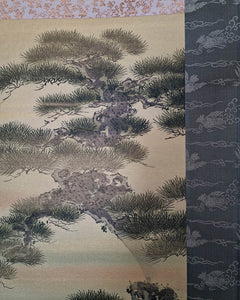 Vintage Japanese Hanging Scroll of Warriors (Boxed)