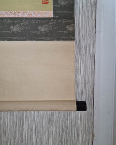 Vintage Japanese Hanging Scroll of Warriors (Boxed)